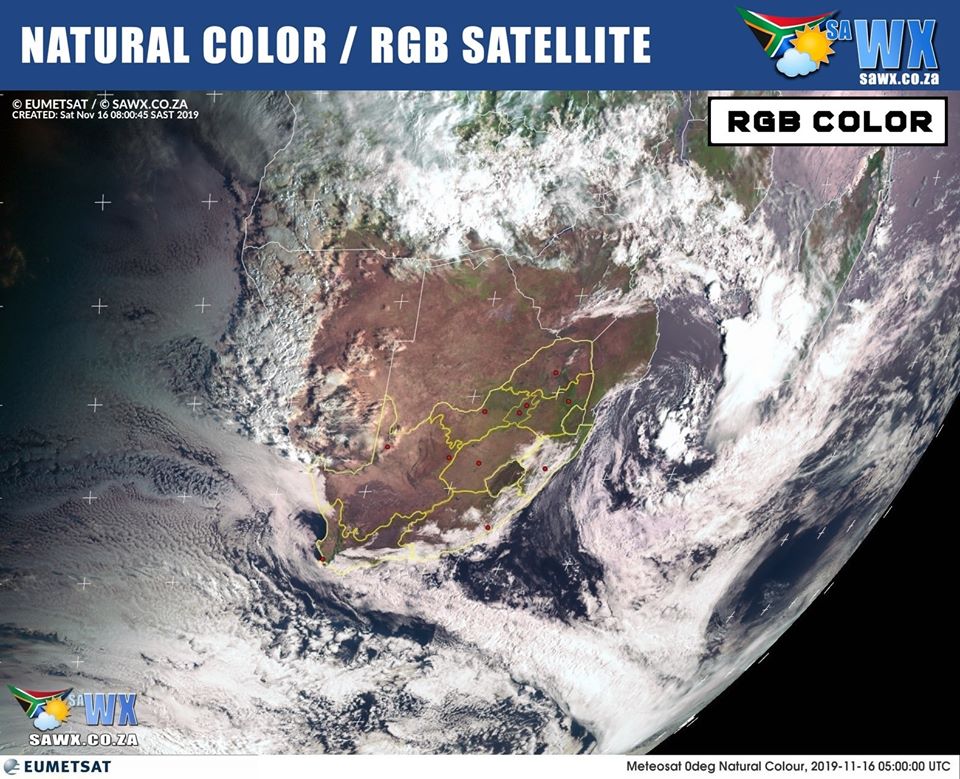 Satellite Weather Picture Photos of Southern Africa