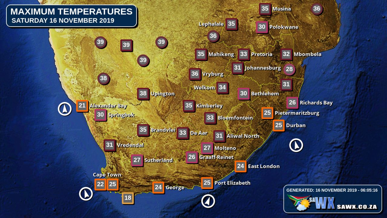 Weather Map Of South Africa
