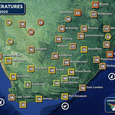 SA Weather Forecast, Alerts, Warnings, Advisories & UVB Index all provinces Sun 26 January 2020