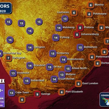 SA Weather Forecast, Alerts, Warnings, Advisories & UVB Index all provinces Fri 10 January 2020