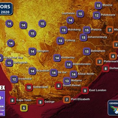 SA Weather Forecast, Alerts, Warnings, Advisories & UVB Index all provinces Mon 27 January 2020