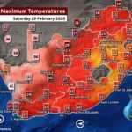 South Africa & Namibia Weather Forecast Maps Saturday 29 February 2020