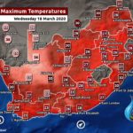 South Africa & Namibia Weather Forecast Maps Wednesday 18 March 2020