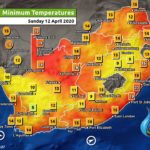 South Africa & Namibia Weather Forecast Maps Sunday 12 April 2020
