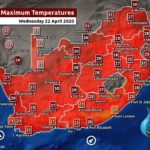 South Africa & Namibia Weather Forecast Maps Wednesday 22 April 2020