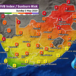 South Africa & Namibia Weather Forecast Maps Sunday 3 May 2020