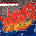South Africa & Namibia Weather Forecast Maps Wednesday 13 May 2020