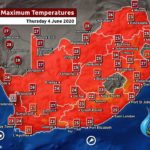 South Africa & Namibia Weather Forecast Maps Thursday 4 June 2020