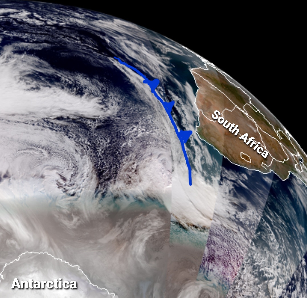 Spectacular Satellite images of the Mammoth Cold Front heading to South Africa 4