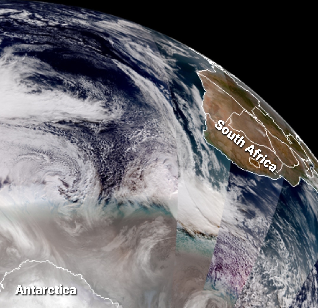 Spectacular Satellite images of the Mammoth Cold Front heading to South Africa 1