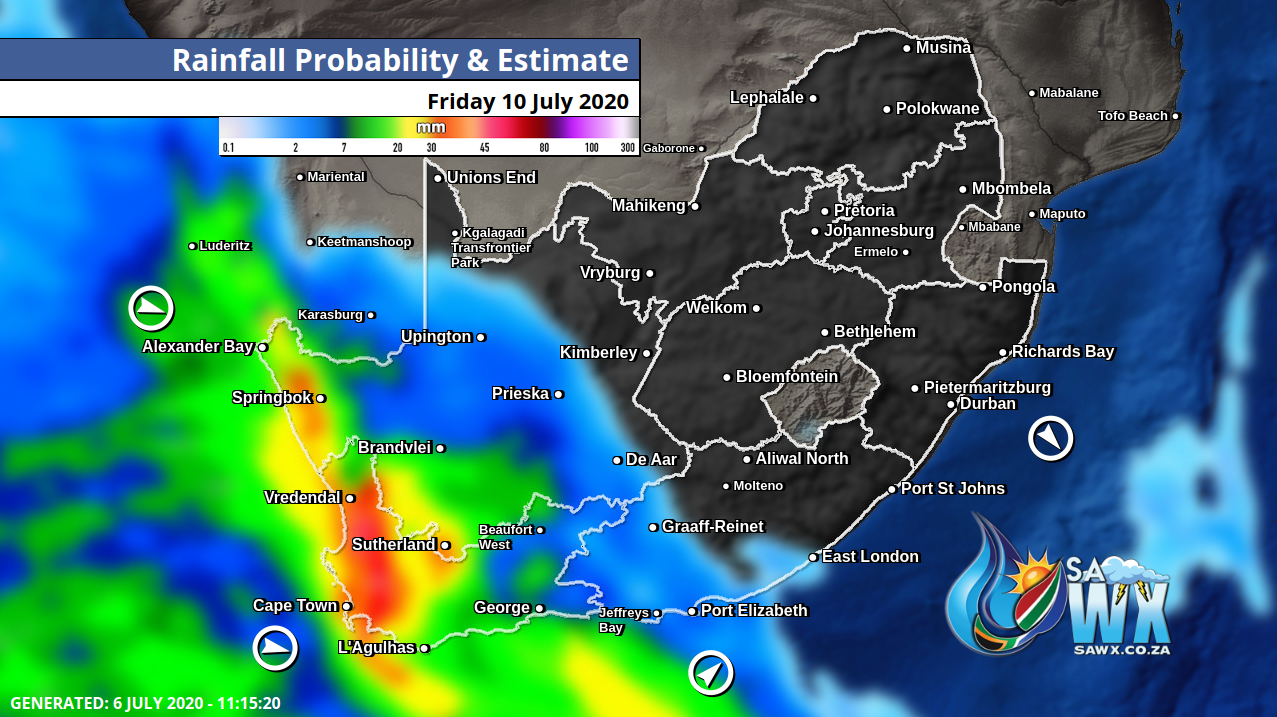snow and weather storm report and forecast for south africa and lesotho