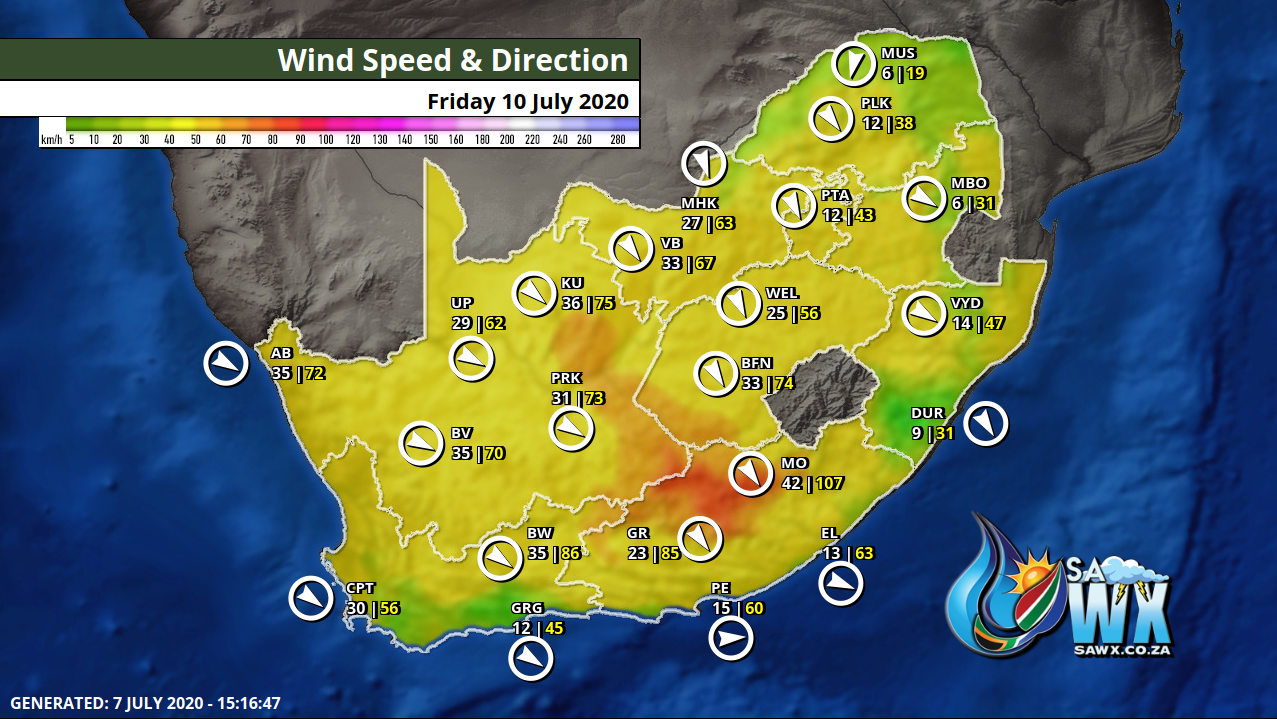 south africa gale force winds