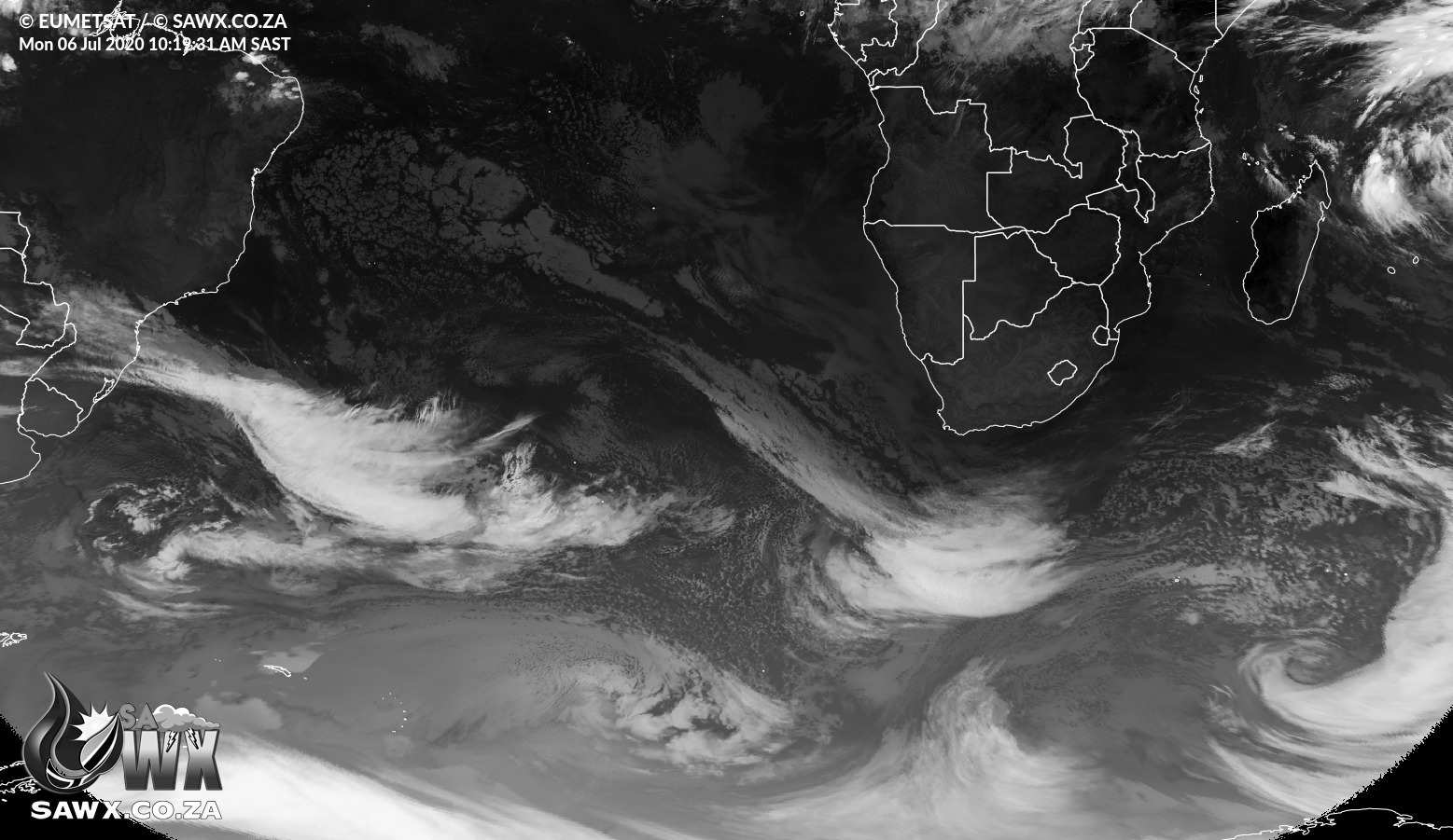 BIG cold front approaching south africa with snow