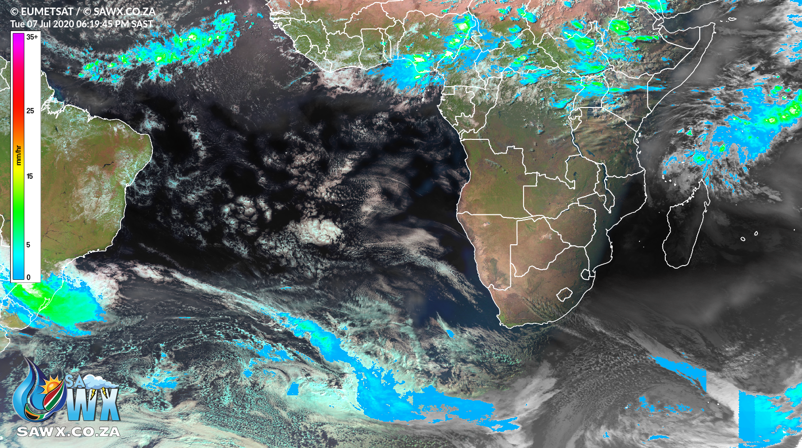 Spectacular Satellite images of the Mammoth Cold Front heading to South Africa 3