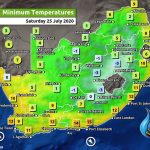 South Africa & Namibia Weather Forecast Maps Saturday 25 July 2020