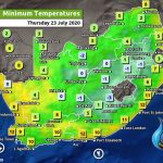 South Africa & Namibia Weather Forecast Maps Thursday 23 July 2020