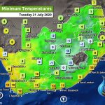 South Africa & Namibia Weather Forecast Maps Tuesday 21 July 2020