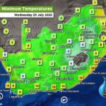 South Africa & Namibia Weather Forecast Maps Wednesday 29 July 2020