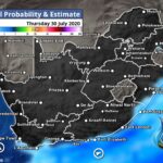 South Africa & Namibia Weather Forecast Maps Thursday 30 July 2020