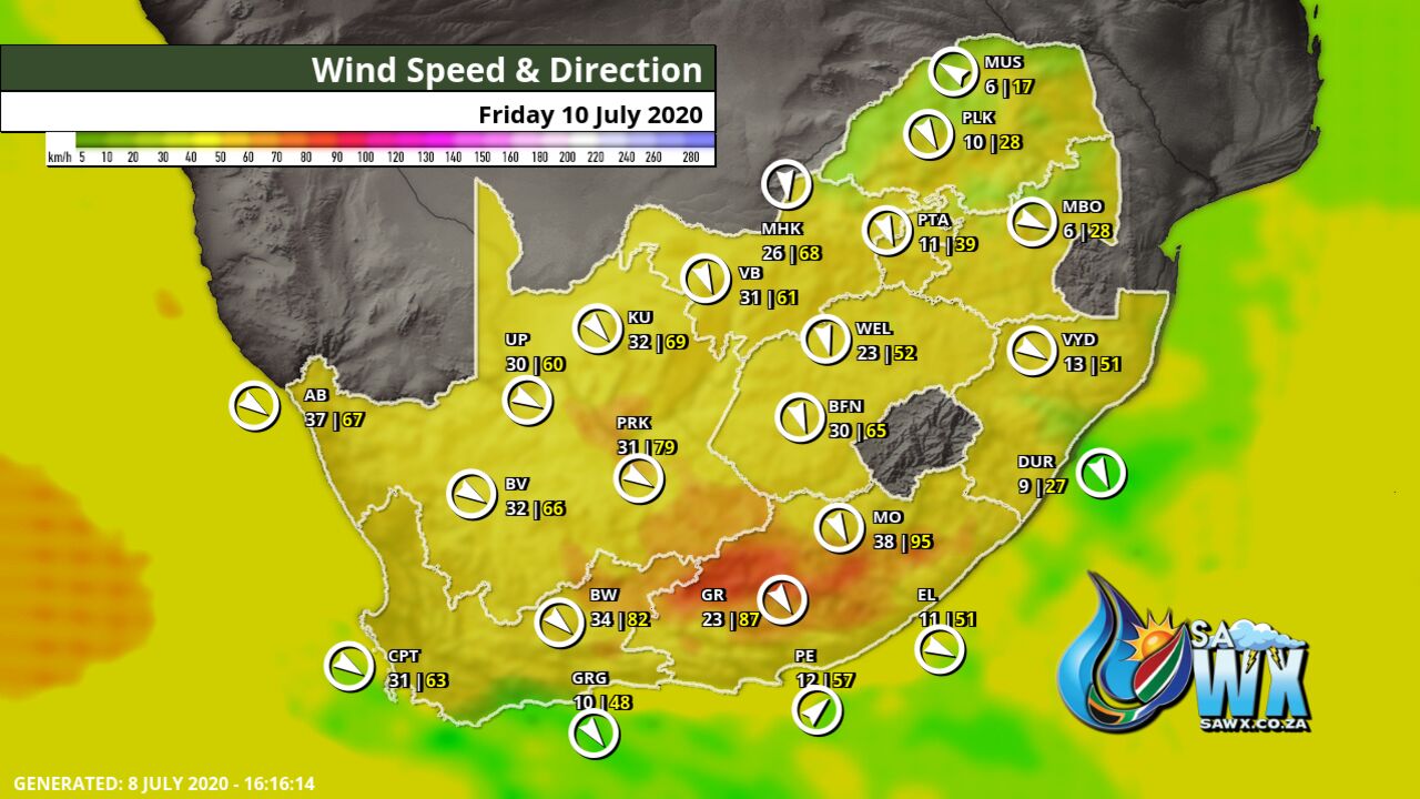 3 Cold Fronts to hit South Africa - Lesotho to see heaviest snowfall of all 14