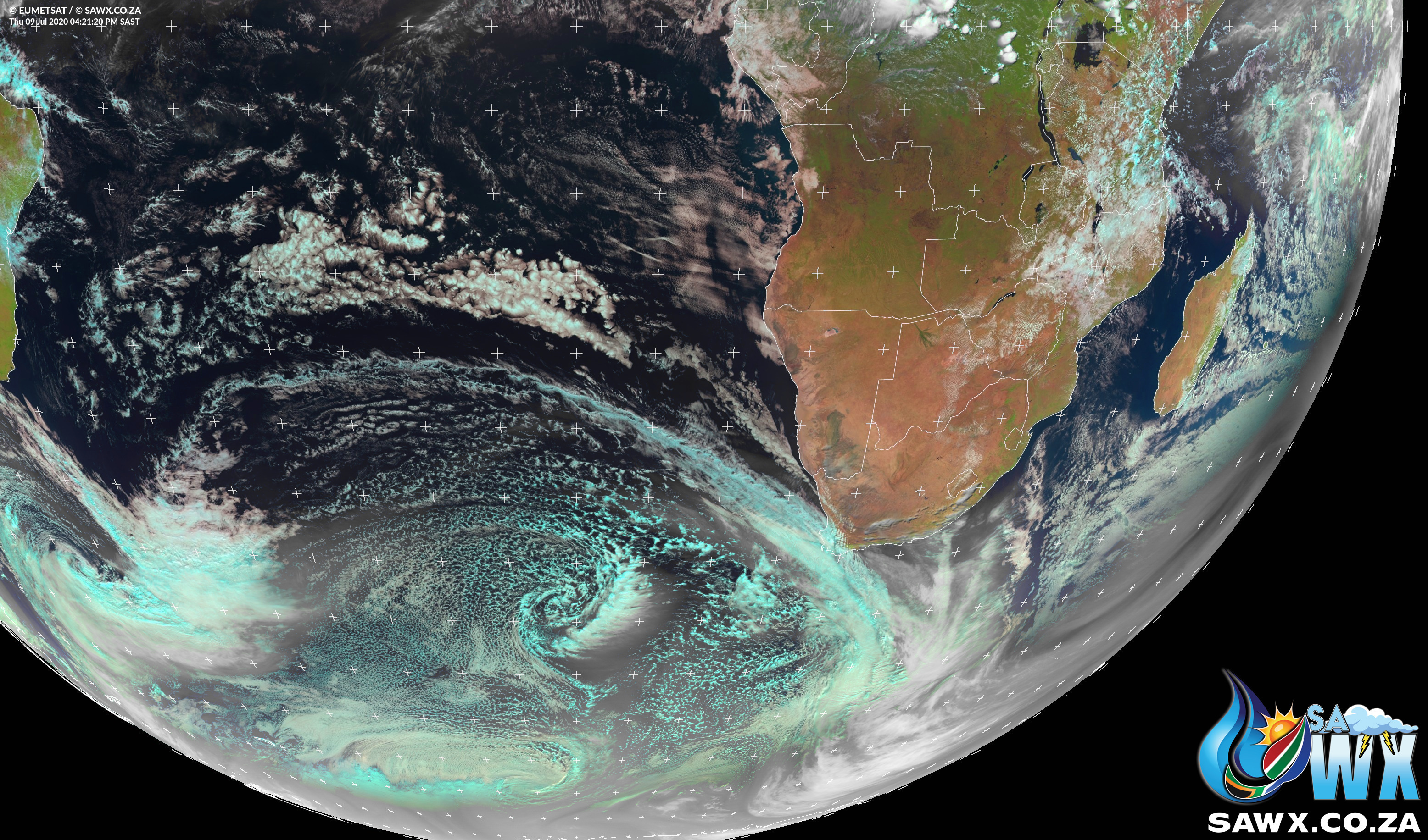 spectraview composite satellite image of the #coldfronts impacting South Africa