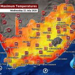 South Africa & Namibia Weather Forecast Maps Wednesday 22 July 2020