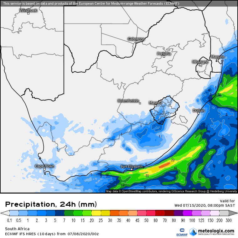 3 Cold Fronts to hit South Africa - Lesotho to see heaviest snowfall of all 11