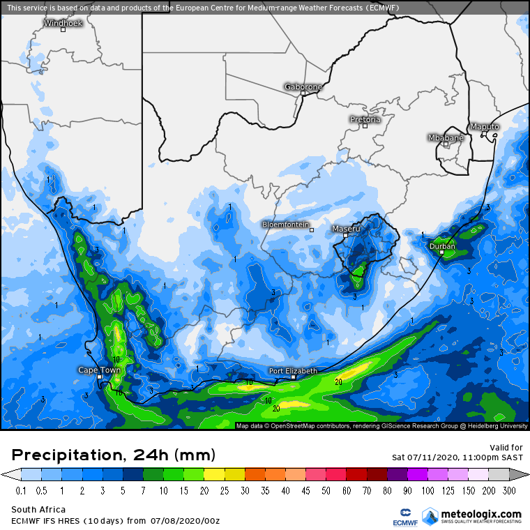 3 Cold Fronts to hit South Africa - Lesotho to see heaviest snowfall of all 8