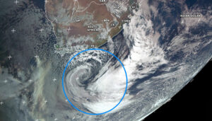 cold front moves off into the Indian Ocean