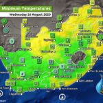 South Africa & Namibia Weather Forecast Maps Wednesday 26 August 2020