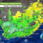 South Africa & Namibia Weather Forecast Maps Monday 14 September 2020