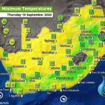 South Africa & Namibia Weather Forecast Maps Thursday 10 September 2020