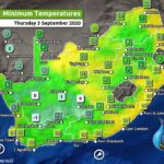 South Africa & Namibia Weather Forecast Maps Thursday 3 September 2020