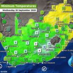 South Africa & Namibia Weather Forecast Maps Wednesday 30 September 2020