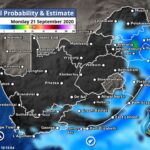 South Africa & Namibia Weather Forecast Maps Monday 21 September 2020