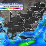 South Africa & Namibia Weather Forecast Maps Saturday 26 September 2020