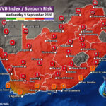 South Africa & Namibia Weather Forecast Maps Wednesday 9 September 2020