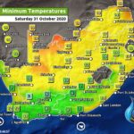 South Africa & Namibia Weather Forecast Maps Saturday 31 October 2020