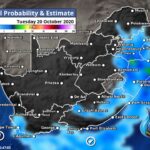 South Africa & Namibia Weather Forecast Maps Tuesday 20 October 2020