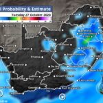 South Africa & Namibia Weather Forecast Maps Tuesday 27 October 2020