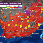 South Africa & Namibia Weather Forecast Maps Monday 5 October 2020