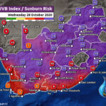 South Africa & Namibia Weather Forecast Maps Wednesday 28 October 2020