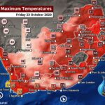 South Africa & Namibia Weather Forecast Maps Friday 23 October 2020