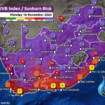 South Africa & Namibia Weather Forecast Maps Monday 16 November 2020
