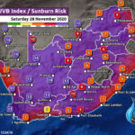 South Africa & Namibia Weather Forecast Maps Saturday 28 November 2020