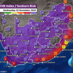South Africa & Namibia Weather Forecast Maps Wednesday 25 November 2020