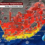 South Africa & Namibia Weather Forecast Maps Sunday 15 November 2020