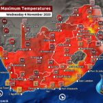 South Africa & Namibia Weather Forecast Maps Wednesday 4 November 2020