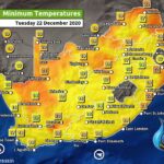 South Africa & Namibia Weather Forecast Maps Tuesday 22 December 2020