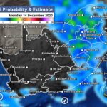 South Africa & Namibia Weather Forecast Maps Monday 14 December 2020